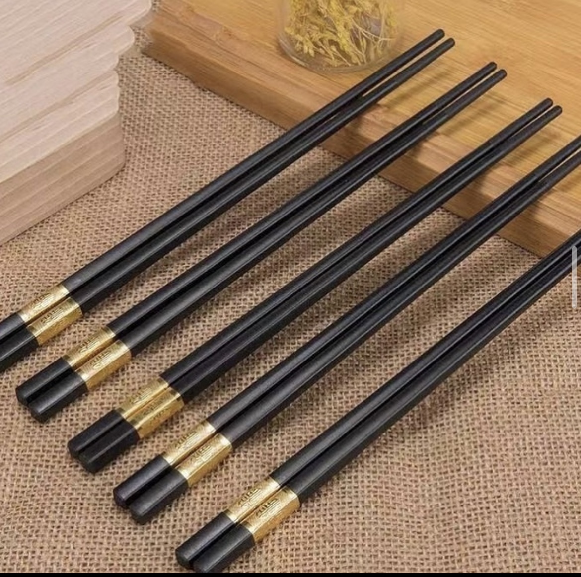 Black Alloy Reusable Chopsticks